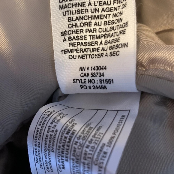 AVEC LES FILLES 1X short gray taupe putty quilted button down bomber Coat spring - Picture 11 of 11